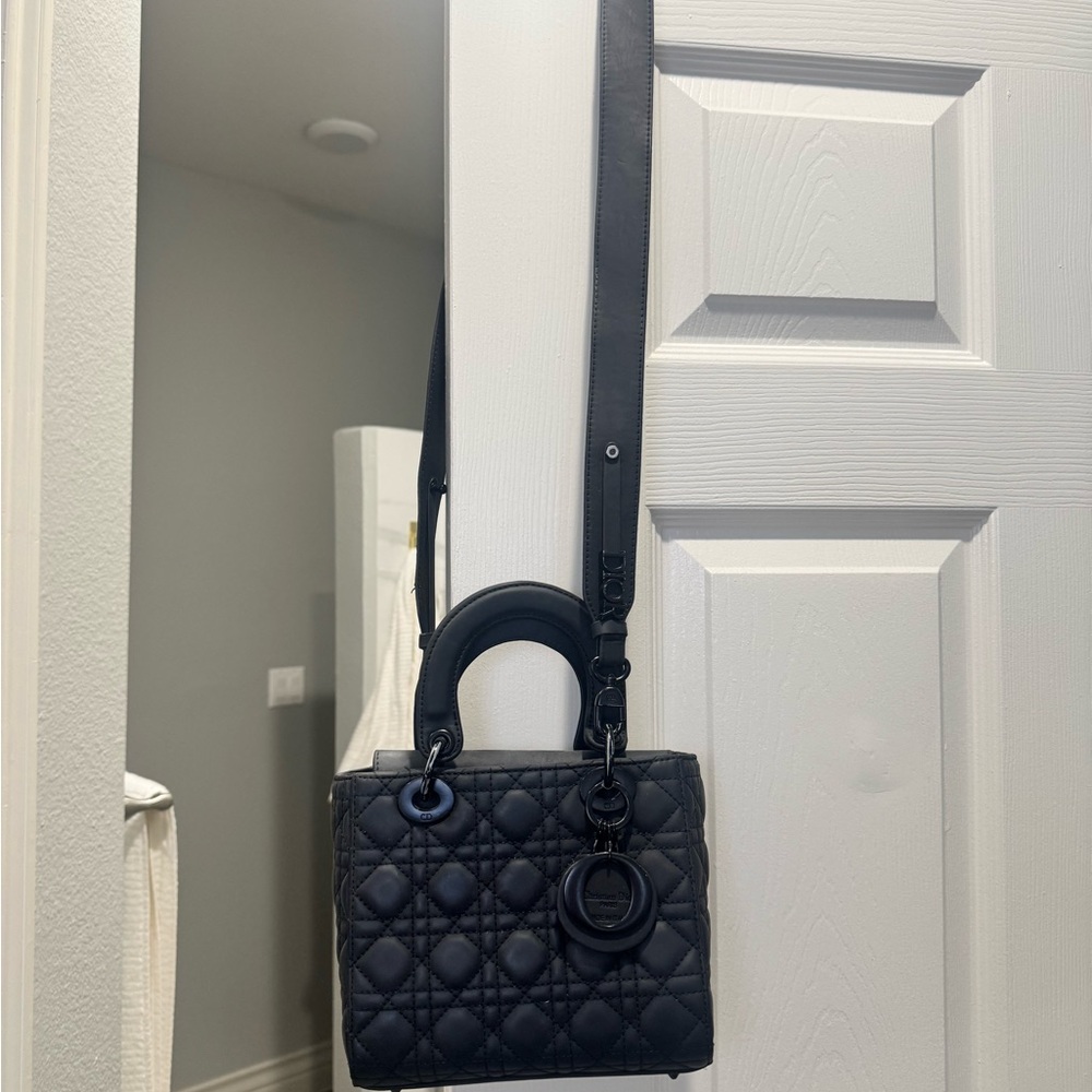 Lady Dior Black Quilted Women's Top-Handle Crossbody Bag